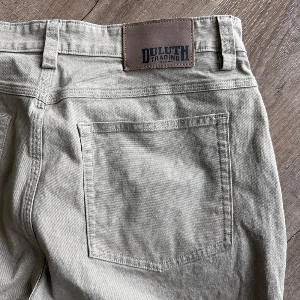 Duluth Trading Co Flex Fire Hose Relaxed Fit Khaki Work Pants 34x36 62752C